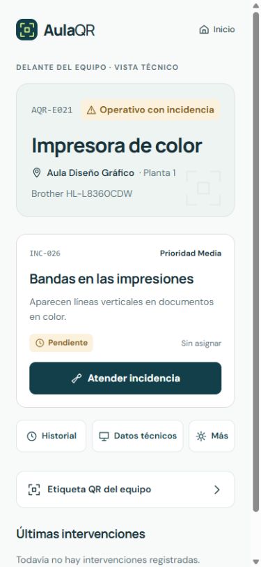 La incidencia de una impresora, lista para atender desde el móvil